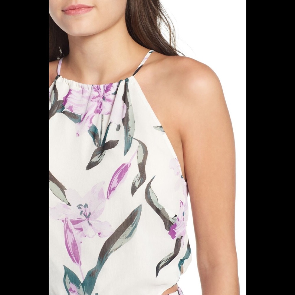 🌷Leith Ivory Floral Halter Romper - Picture 4 of 6